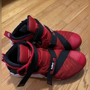 LeBron Soldier 9 - red/black. Men size 12.
